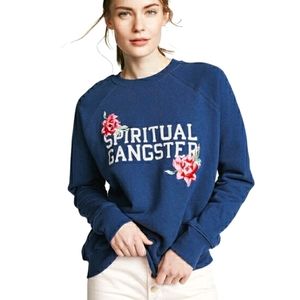 Spiritual Gangster Lotus embroidered sweatshirt
